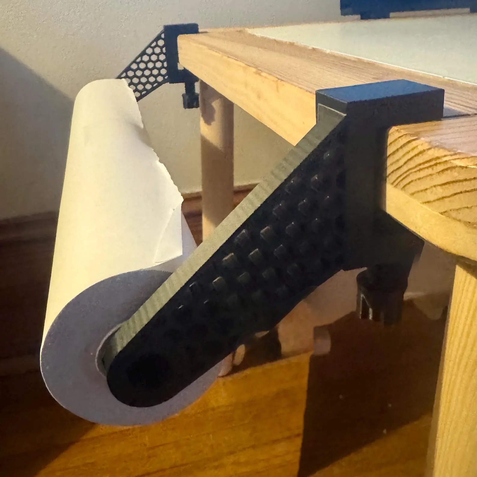 Clamp-On Paper Roll Holder