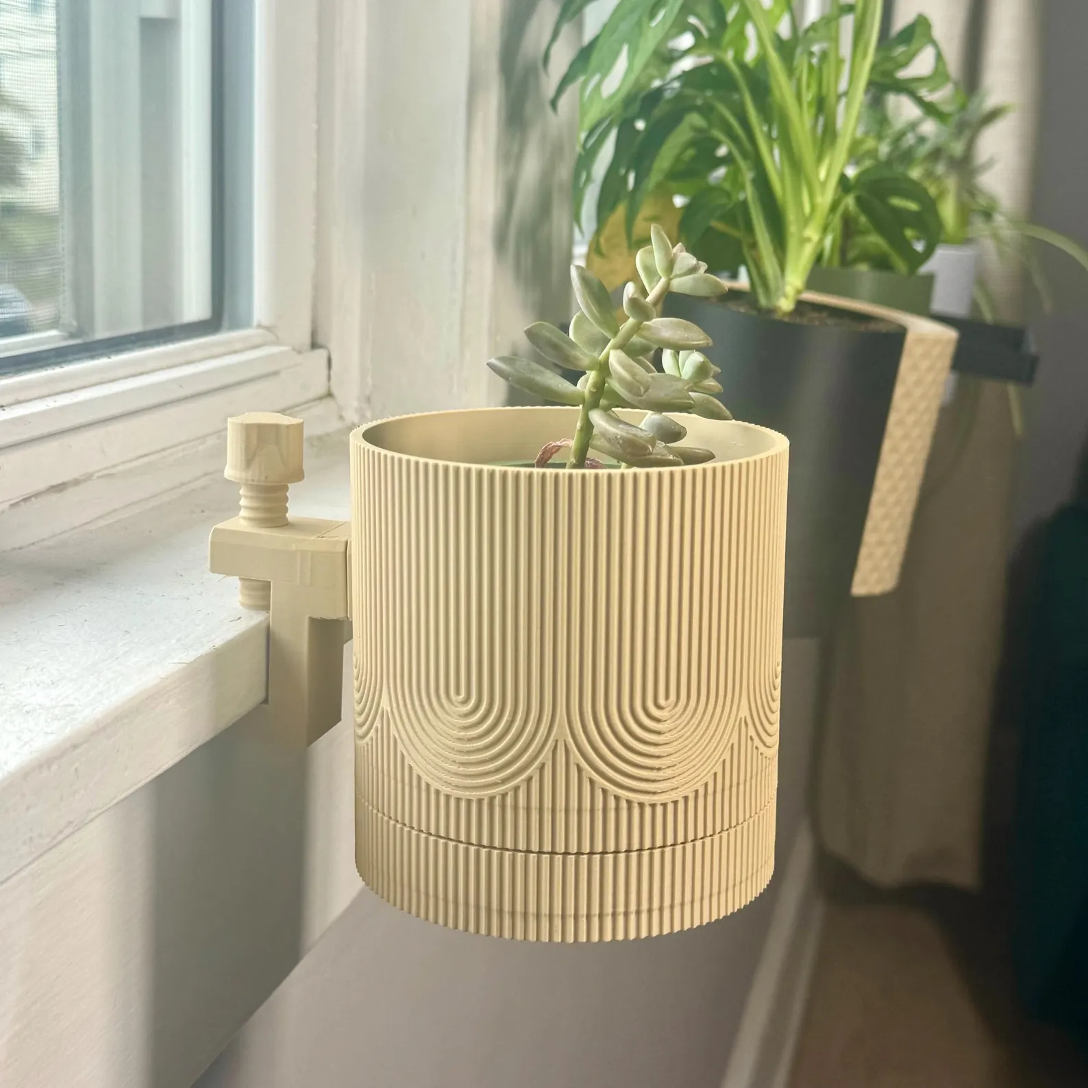 Clamp-On Windowsill Planter