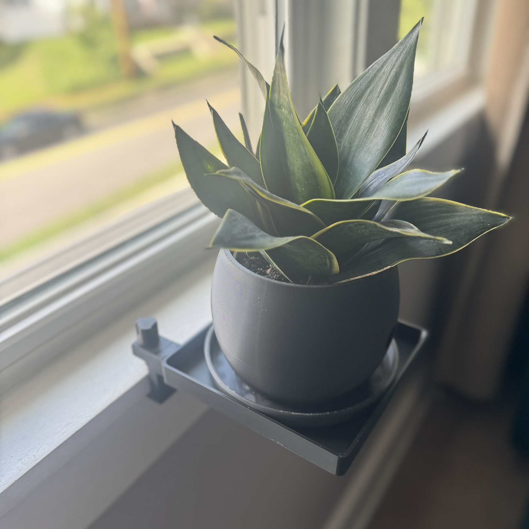 Clamp-On Windowsill Shelf